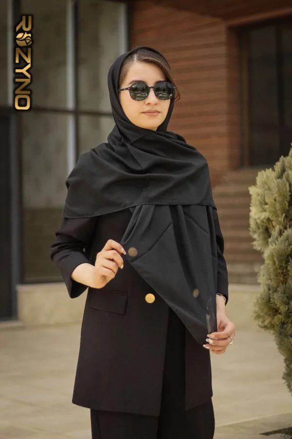 روسری مشکی ساده و شیک