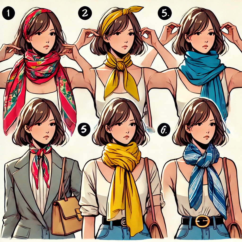 ابزار و لوازم جانبی مورد نیاز برای بستن اسکارف